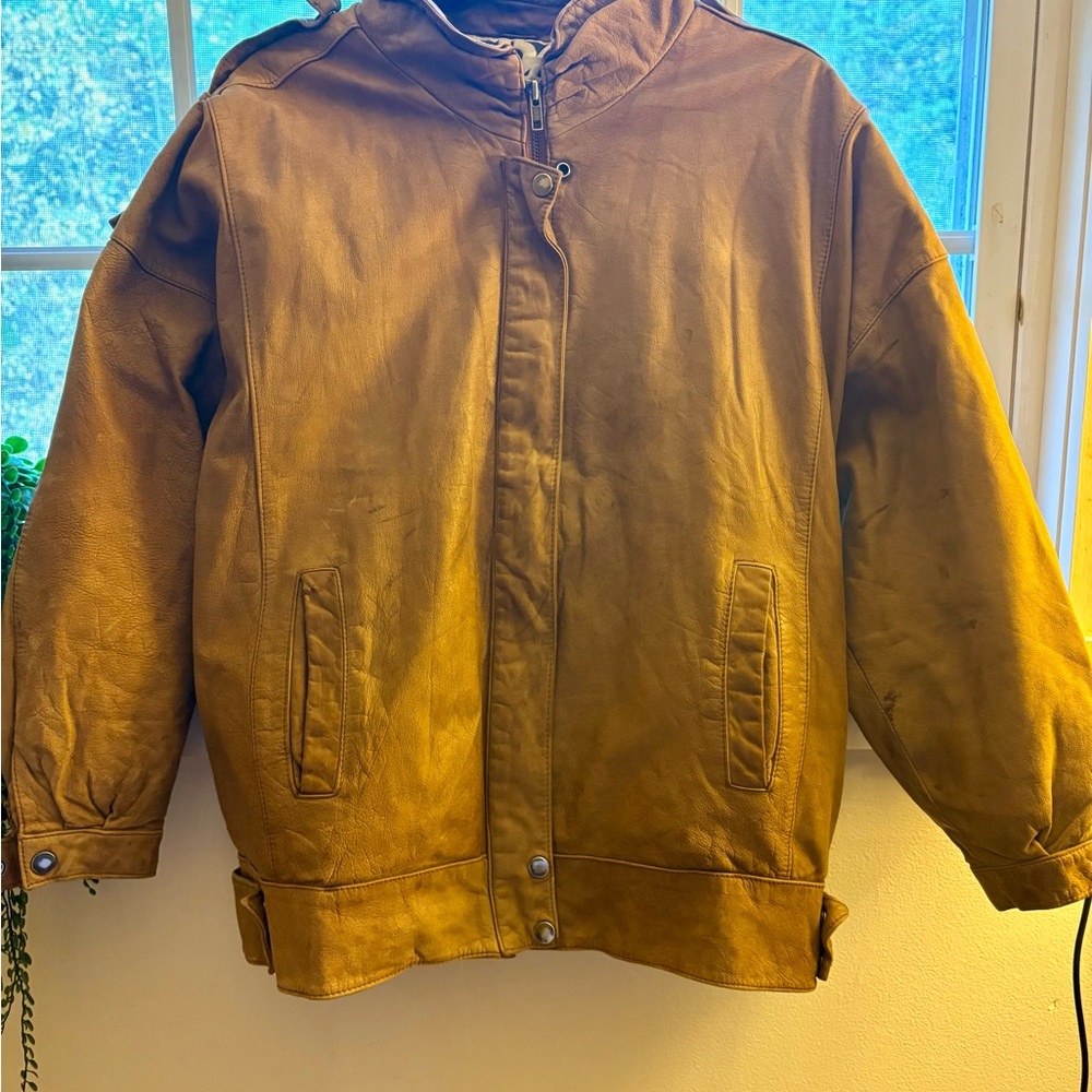 Brown/ Tan Leather Jacket